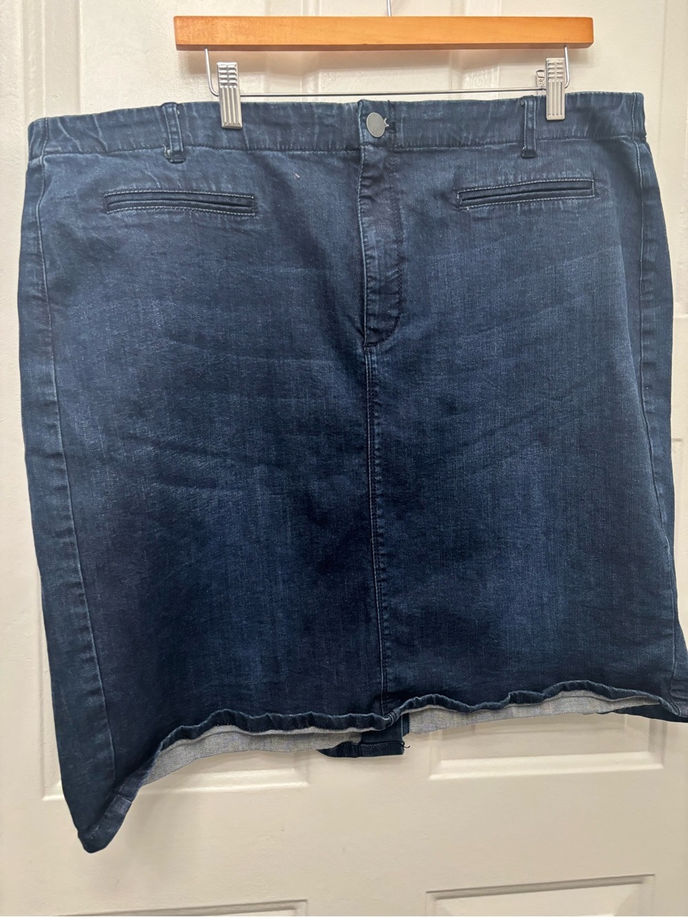 J. Jill Indigo Denim Pencil Skirt